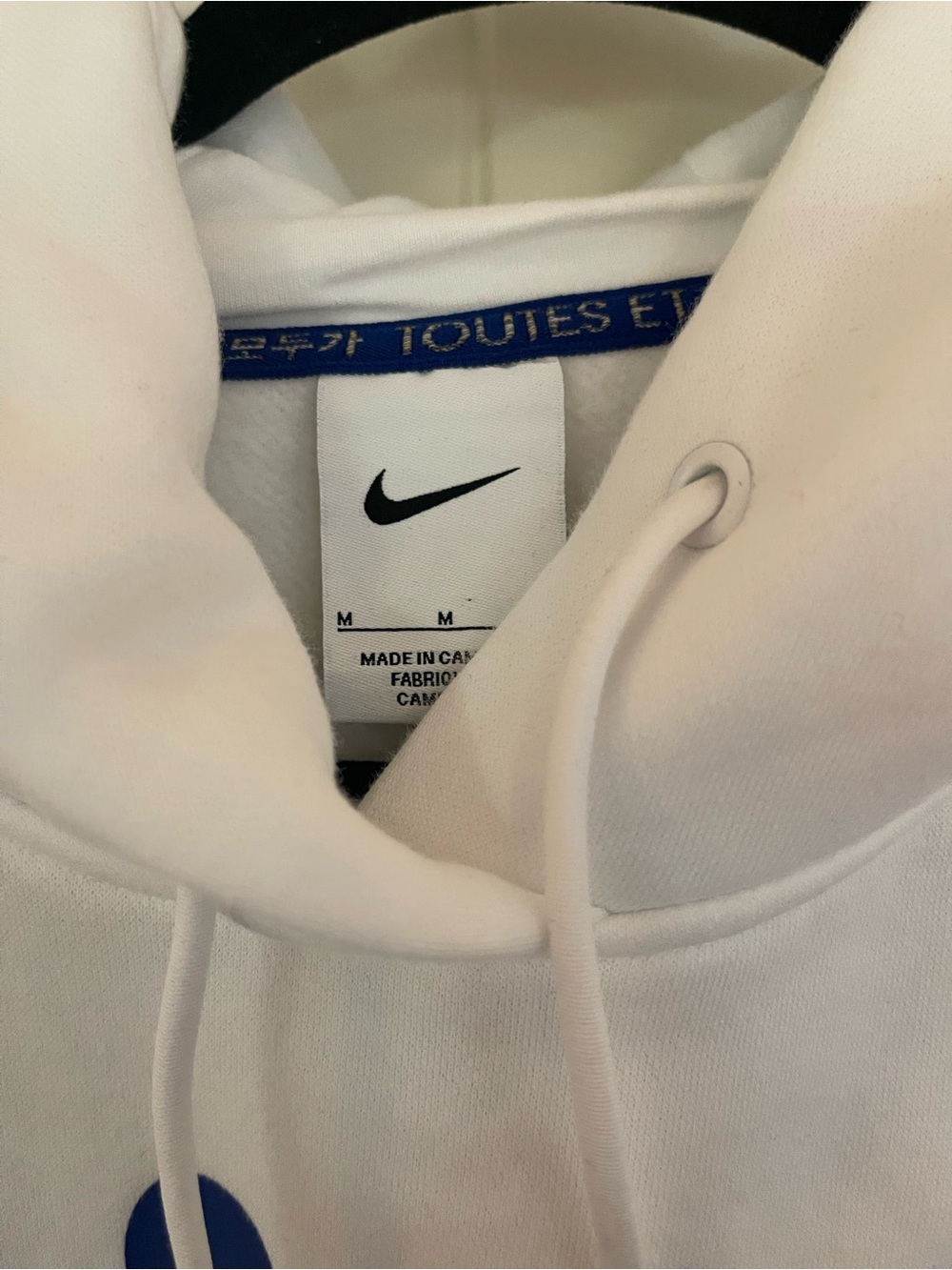 Nike White Hoodie with Blue and Red Graphic - Picture 2 of 3